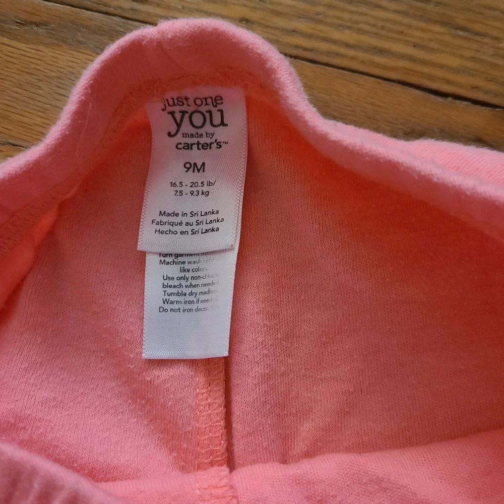 bundle baby girl 9m pants and hat